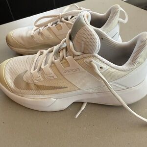 Nike Vapor Cream and White Athletic Shoes